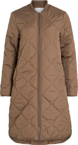 Vila Manon Steppjacke Braun 42 - Funktionsjacke aus strapazierfähigem 100% Polyester, ideal für kühle Tage. Mit durchgehendem Reißverschluss und praktischen Seitentaschen für zusätzlichen Komfort.