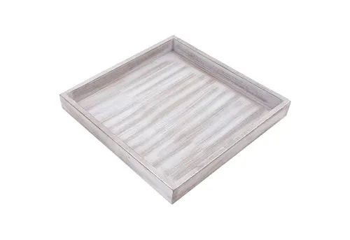 ToCi Dekotablett Deko Tablett Holz 30 x 30 cm Dekoplatte Shabby Chic Vintage Dekoration