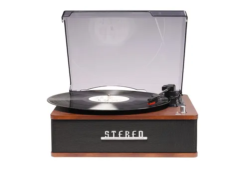 DENVER VPB-262 - Plattenspieler mit Bluetooth - Retro Plattenspieler mit Bluetooth und integrierten Lautsprechern, kombiniert den warmen Klang von Vinyl mit modernem Streaming-Komfort.