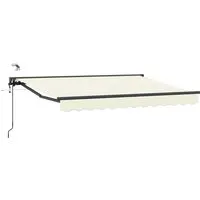 vidaXL Elektrische ausziehbare Markise Creme 3,5 x 2 m - Modernes Design trifft Funktionalität: Diese elektrische Markise bietet stilvollen Schatten für deinen Außenbereich und ist wetterfest. Mit einfacher Wandmontage und flexibler Bedienung durch Fernbedienung oder Kurbel.