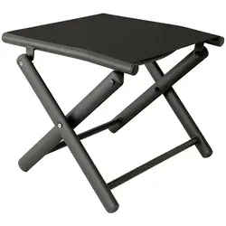 Garten Klapphocker Fußhocker Metall - Textilen Anthrazit / Schwarz - Stühle für Innen- & Außenbereich, klappbar für einfache Lagerung und Transport, ideal für Garten und Terrasse.