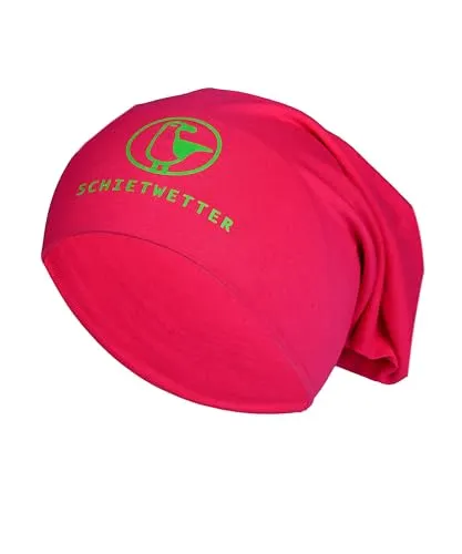 SCHIETWETTER Unisex Erw. Leichte Beanie Mütze Möwe, Übergangsmütze, dünne Kopfbedeckung, Logo-Print, Stretch, warm, einfarbig