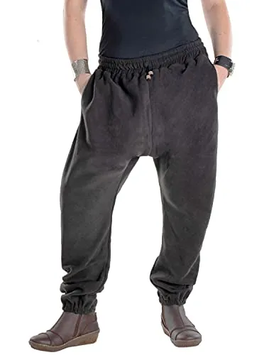 Vishes - Warme Unisex Thermo Haremshose aus Fleece mit Taschen - Kuschelige, einfarbige Winterhose aus recyceltem Polyester-Fleece für Männer und Frauen. Ideal für Freizeit und Homewear, mit elastischem Bund und praktischen Taschen.