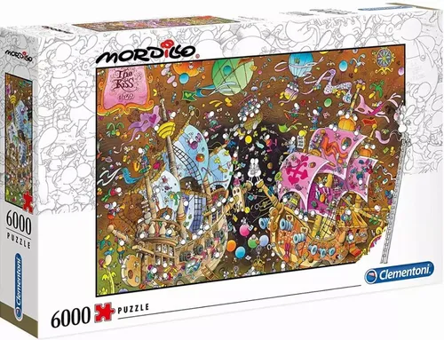 Clementoni Puzzle Mordillo Der Kuss 6000 Teile - Klassisches Puzzle mit 6000 Teilen, ideal für anspruchsvolle Puzzle-Liebhaber. Genießen Sie die Herausforderung und das ikonische Kunstwerk 
