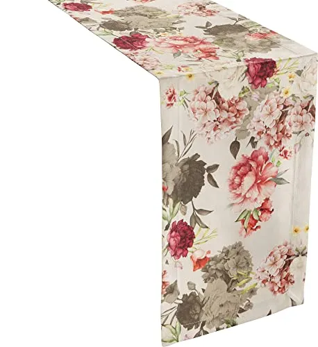 Erwin Müller Tischband rosé-grau Größe 25x100 cm