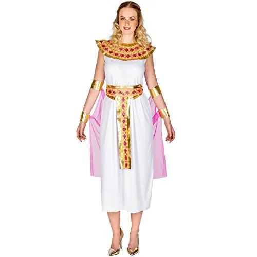 dressforfun tectake Frauenkostüm orientalische Prinzessin Amira | langes Kleid mit aufwendigem Kragen | traumhaftes Cape | Oberarm- und Unterarm-Stulpen (XL | Nr. 300273)