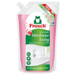 Erdal-Rex GmbH Frosch Kalkreiniger Antikalk Himbeeressig, Kraftvoller Badreiniger für alle glatten Oberflächen, 950 ml - Nachfüllbeutel 115763