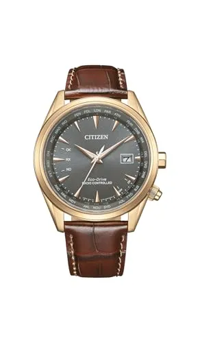 CITIZEN Men's Analog Quarz Uhr CB0273-11H - Elegante 3-Zeiger Funkuhr mit hochwertigem Lederarmband, perfekt für stilbewusste Herren.