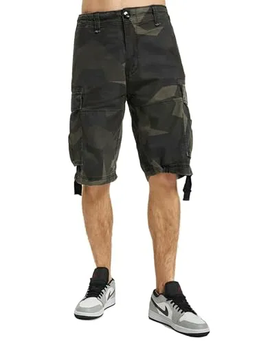 Brandit Herren Vintage Shorts Basic darkcamo L - Herren-Shorts aus 100% schwerer Baumwolle, robust und bequem mit Tunnelzug für individuellen Sitz, ideal für Freizeit und Outdoor-Aktivitäten.