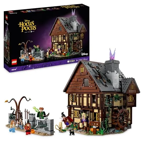 LEGO Ideas Hocus Pocus: Das Hexenhaus der Sanderson-Schwestern Set, Bausatz zum Sammeln für Erwachsene mit Haus, 6 Minifiguren und Zubehör, Frauen und Männer 21341