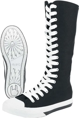 RED by EMP Damen schwarze Sneaker mit hohem Schaft EU38