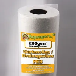 Aquagart Unkrautvlies 47,5m² - Hochwertiges Geotextilvlies für Garten - Pflanzenschutz mit 200g/m² Geotextilvlies, ideal für Pflasterarbeiten und Unkrautbekämpfung. UV-stabil, robust und vielseitig einsetzbar im Garten- und Landschaftsbau.