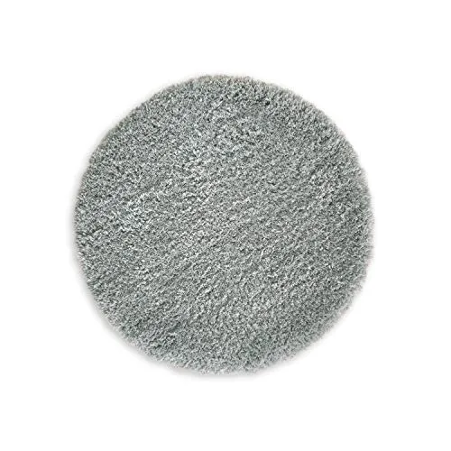 WohnDirect Premium Badematte RUND Einzeln zum Set kombinierbar • Badvorleger Duschmatte • rutschfest & Waschbar • Badteppich, Badezimmerteppich Grau • ca 56 cm Rund