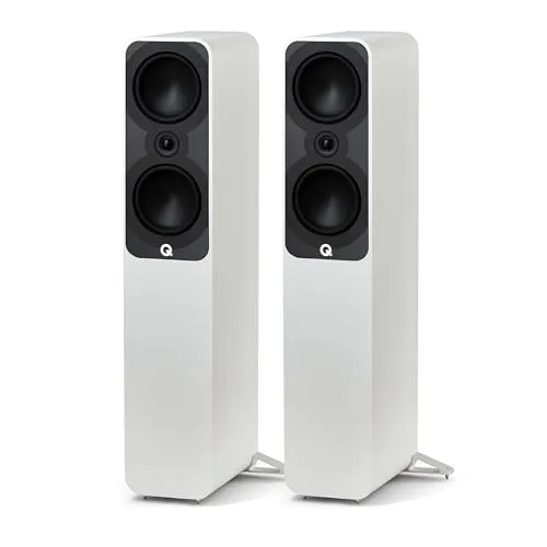 Q Acoustics 5050 Standlautsprecher seidenweiß (Einzellautsprecher) - 2 x 6 Mittel-/Bass-Treiber, 2,5 cm Hochtöner - Stereoanlage für Home Entertainment Center, Surround Sound TV/Plattenspieler