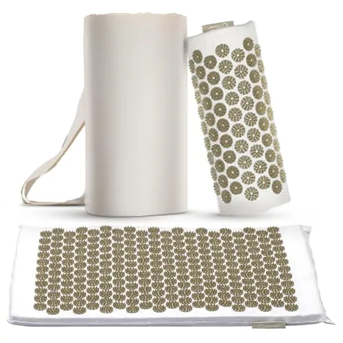 Fitleap Akupressurmatte Set mit Kissen - Entspannung pur - Yantramatten für wohltuende Entspannung und Schmerzlinderung. Das Set stimuliert Akupunkturpunkte, verbessert die Durchblutung und ist ideal für Wellness und Meditation.