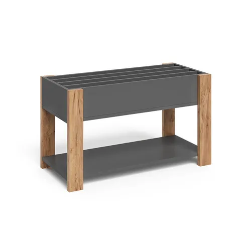 VitaliSpa® Bücherregal Malia, Grau/Artisan, 80 x 46 cm - Das vielseitige Kinderregal Malia schafft Ordnung im Kinderzimmer! Mit mehreren Fächern ermöglicht es Ihrem Kind, Bücher und Spielzeug selbstständig zu organisieren. Ein stilvolles Möbelstück für kreative Abenteuer und unvergessliche Momente.