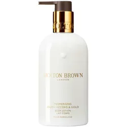 Molton Brown Mesmerising Oudh Accord & Gold Body Lotion 300 ml - Cremen und Ölen, luxuriöse Körperpflege mit feuchtigkeitsspendendem Pflegekomplex und orientalischem Duft für ein einzigartiges Wellnesserlebnis.