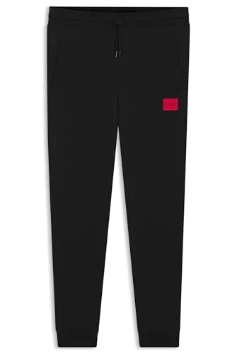 HUGO Herren Jogginghose Schwarz, L – Bequemer Regular Fit in schwarz von HUGO BOSS