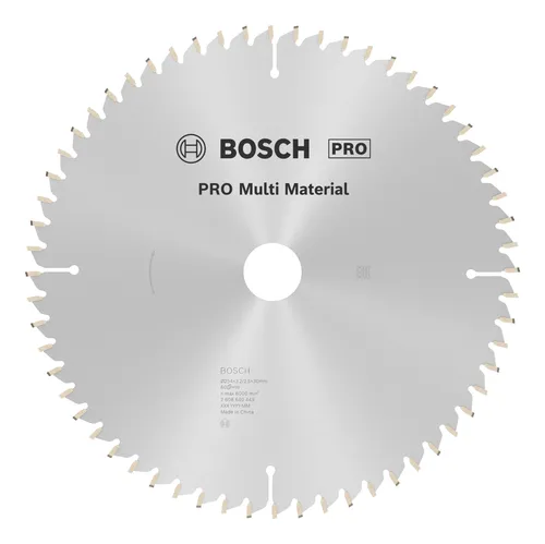 Bosch Multi Material Kreissägeblatt 254mm - Werkzeug - Hochwertiges Hartmetall Kreissägeblatt für präzise Schnitte in Holz, Kunststoff, Metall und mehr. Robuste Carbide-Zähne und geräuschdämpfende Schlitze sorgen für Langlebigkeit und Komfort.