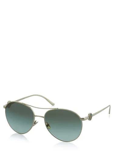 Giorgio Armani Sonnenbrille 0AR6122B 30028E - Elegante Pilot-Sonnenbrille aus 100% Metall mit goldfarbenem Rahmen und grünem Glas. UV-Schutz und stilvolles Design für modebewusste Träger.