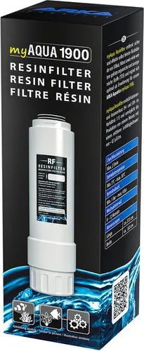 ARKA myAqua 1900 Resinfilter Ersatzfilter Kartusche - Umkehrosmose Ersatzpatrone für reines Wasser, sorgt für optimalen Filtrationsprozess und verlängert die Lebensdauer Ihres Systems.