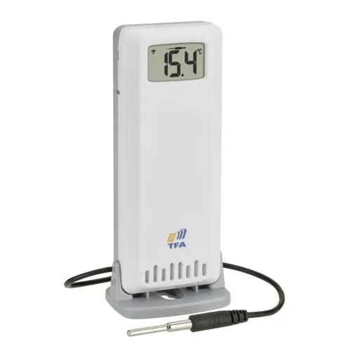 TFA Dostmann 30.3902.02 Temperatursender ID-A3 - Wetterstationen, kabelloser Thermosensor mit 100 m Reichweite und Temperaturmessbereich von -40 bis +60 °C, ideal für präzise Wetterüberwachung.