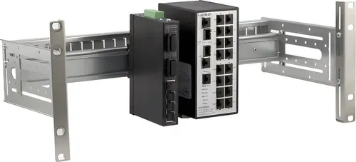 EFB 53719.1V2 - 19 Hutschienenträger, 4HE, stufenlos tiefenverstellbar und ideal für flexible Montagen