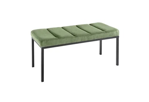 Riess-Ambiente Sitzbank PETIT BEAUTÉ 80cm grün / schwarz - Sitzbank in stilvollem Design, gepolstert und pflegeleicht, ideal für Wohnzimmer, Flur oder Küche, schafft Raum für Entspannung und individuelle Akzente.