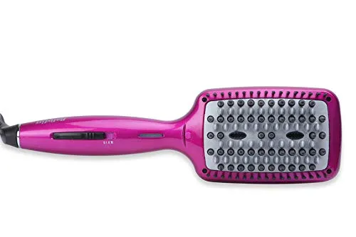 BaByliss HSB100E Ionic-Glättbürste - Glätteisen mit 3D-Keramik-Technologie für schonendes Styling. Zwei Ionengeneratoren sorgen für glänzendes, frizzfreies Haar. Ideal für alle Haartypen dank drei Temperaturstufen.