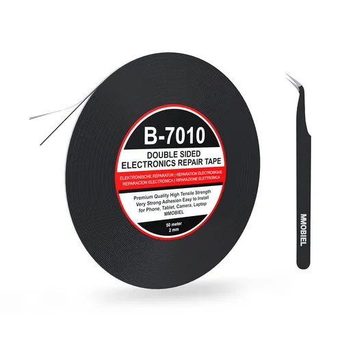 MMOBIEL 2mm Doppelseitiges Klebeband Tape 50 Meter für Reparaturen Handy Tablet