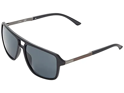Guess Sonnenbrille GF5085 5802A - Sportbrille mit 100% UV-Schutz, stylischem Pilot-Design und blauem Kunststoffglas für optimalen Tragekomfort und Schutz bei Outdoor-Aktivitäten.