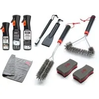 Weber Grillreiniger - Reinigungsset für Edelstahl-Gasgrills - Grillzubehör für eine effektive und schonende Reinigung, entfernt hartnäckige Rückstände und sorgt für glänzende Grills.