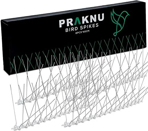 Praknu Taubenabwehr Spikes aus Edelstahl 4 Reihig