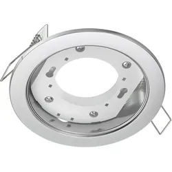 ledscom.de Deckeneinbauleuchte ZOBE, edelstahl matt, rund, 107mm Ø, 1x GX53 max. 25W