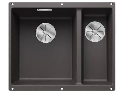Blanco Subline 340/160-U Granitspüle, felsgrau in grau von BLANCO
