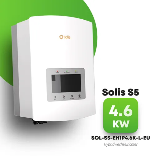 Solis S5 4,6 kW Hybrid-Wechselrichter mit 10 Jahren Garantie