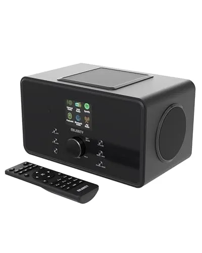 Internetradio WLAN DAB Radio MAJORITY Bard - 100 Watt 2.1-Lautsprecher mit Subwoofer, Bluetooth und Fernbedienung für beeindruckenden Klang in der Küche