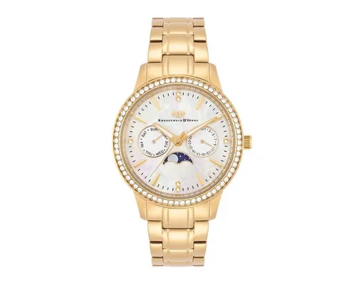 Rhodenwald & Söhne Multifunktionsuhr Amidala in Gelbgold - Multifunktionsuhr mit Quarzwerk, wasserdicht bis 3 bar und eleganter gelbgoldener Optik – ideal für jeden Anlass.