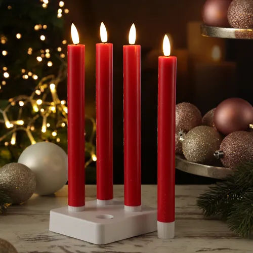LED Stabkerzen LISA in rot von Marelida