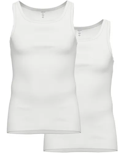 Ammann 2er Pack Herren Shirt Untershirt GOTS Unterhemd Feinripp - Weiß, Größe: 6 - Herren-Unterhemden, 2er Pack aus GOTS-zertifizierter Bio-Baumwolle, leicht, weich und atmungsaktiv für höchsten Tragekomfort.
