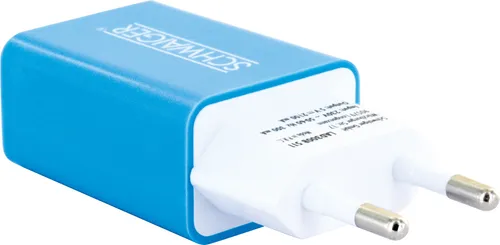 Ladeadapter Netzteil Ladegerät Netzstecker 230V USB universal Handy blau
