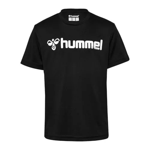 Hummel Unisex Kinder Hmllogo Jersey S/S Kids T-Shirt, Schwarz, 152 EU