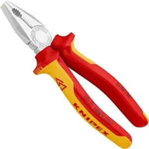 Knipex 03 06 180 VDE Kombizange 180mm - VDE-zertifizierte Kombizange für vielseitigen Einsatz, ideal für Elektroarbeiten. Mit induktiv gehärteten Schneiden für hohe Langlebigkeit und präzises Arbeiten.
