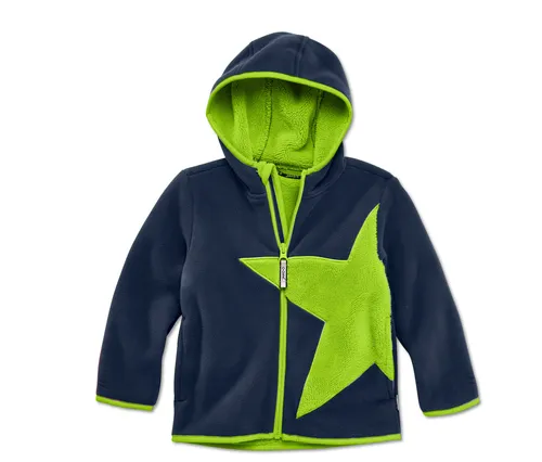 JAKO-O Kapuzenfleecejacke - Kuschel Fleecejacke für Kinder - Übergangsjacke mit wärmendem Fleece und weichem Teddyplüsch, ideal für kleine Abenteurer. Reflektierende Details und zwei Taschen bieten Sicherheit und Stauraum.