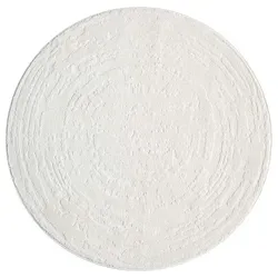 carpet city Teppich Kurzflor Rund - Creme, 160 cm - Modernes Geo-Muster mit 3D-Effekt - Teppich Kurzflor für Wohnzimmer, Schlafzimmer und Esszimmer. Strapazierfähig, pflegeleicht und ideal für Fußbodenheizung. Verleiht jedem Raum modernem Flair und Gemütlichkeit.