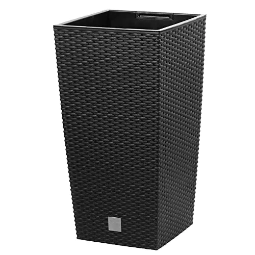 Wetterfester Blumentopf Rato Square in Rattan-Optik