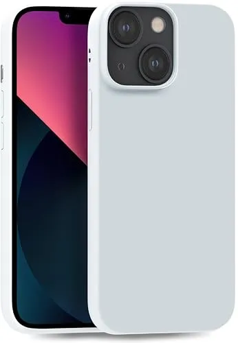 MyGadget Hülle kompatibel mit iPhone 13 Mini - robuste Handyhülle TPU Case Slim Silikonhülle - Back Cover Kratzfest Schutzhülle matt Weiß