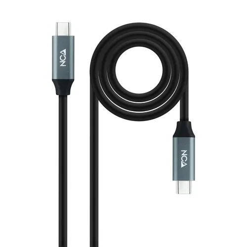 USB-C-Kabel NANOCABLE 10.01.4302 Schwarz 2 m [1 Stück]