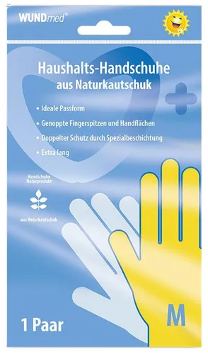 WUNDmed® unisex Gummihandschuhe Größe M gelb 1 Paar 10-002