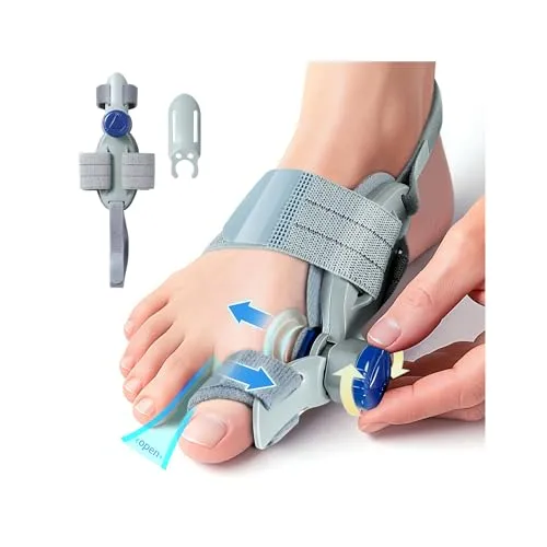 Hallux Valgus Korrektur Zehenspreizer – Verstellbare Schiene & Bandage für Damen und Herren
